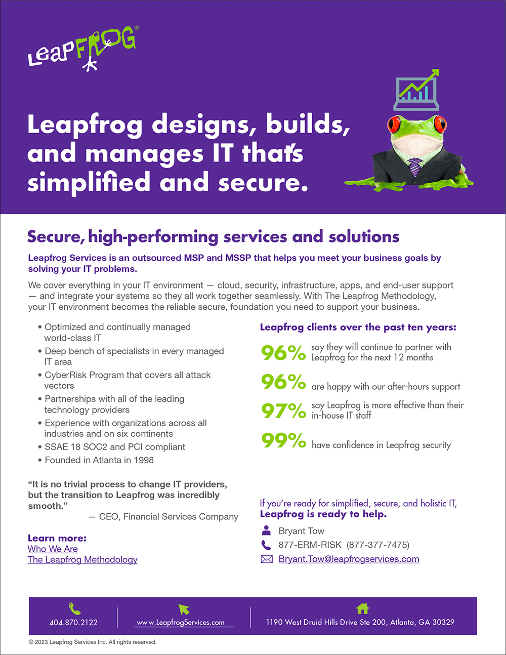 CISO Atlanta Summit Leapfrog Services